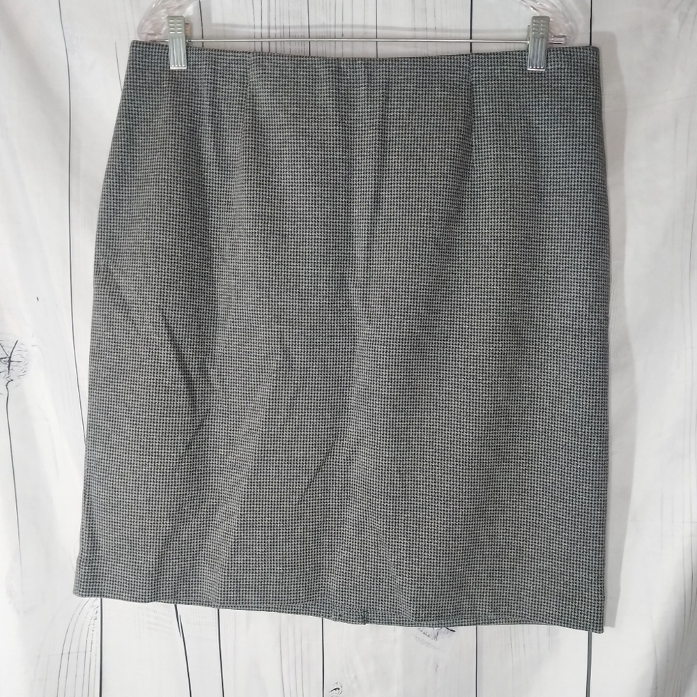 J.Jill Houndstooth Workwear Ponte Pill-On Pencil Skirt